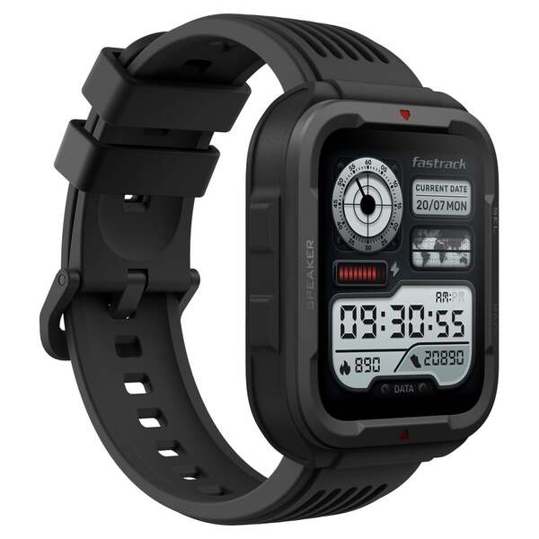 Fastrack Active 4.64cm UltraVU HD Functional Crown Rugged Smartwatch - Black