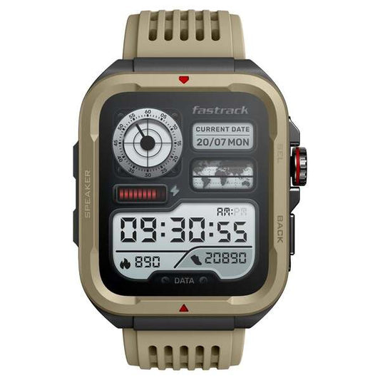Fastrack Active 4.64cm UltraVU HD Functional Crown Rugged Smartwatch - Khaki