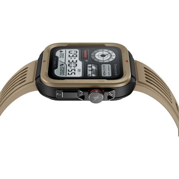 Fastrack Active 4.64cm UltraVU HD Functional Crown Rugged Smartwatch - Khaki