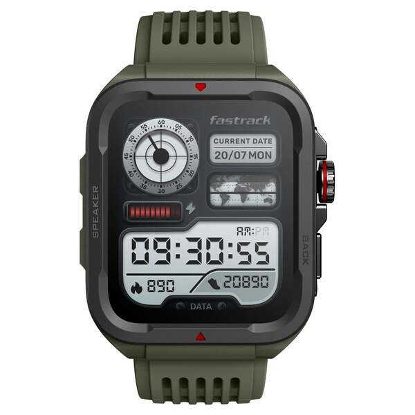 Fastrack Active 4.64cm UltraVU HD Functional Crown Rugged Smartwatch - Green