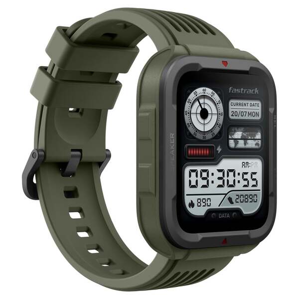 Fastrack Active 4.64cm UltraVU HD Functional Crown Rugged Smartwatch - Green