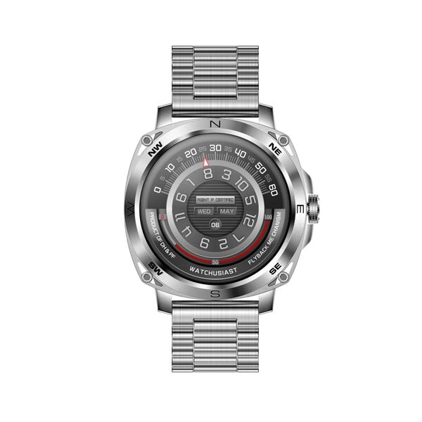 Fastrack Radiant FX3 1.43CM AMOLED Functional Crown BT Calling AI Voice Assistant-Silver