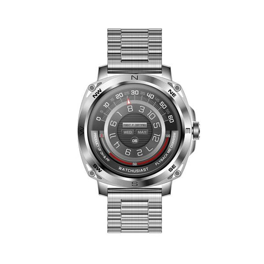 Fastrack Radiant FX3 1.43CM AMOLED Functional Crown BT Calling AI Voice Assistant-Silver