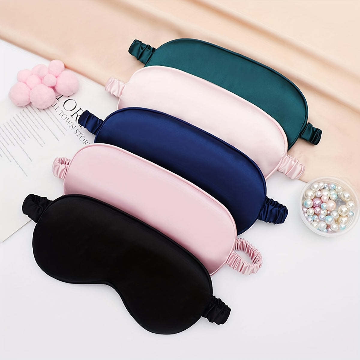 Shading Sleep Eye Mask Imitation Silk Ice Feel Comfortable - D3NK