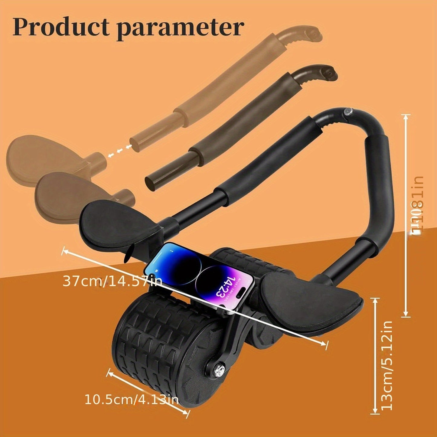 Universal Abdominal Exercise Wheel with Automatic Rebound TJR6P2L