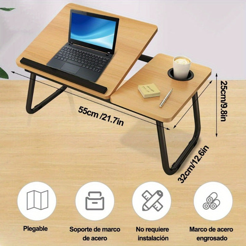 Foldable Laptop Desk with Cup Holder- HMT17FD