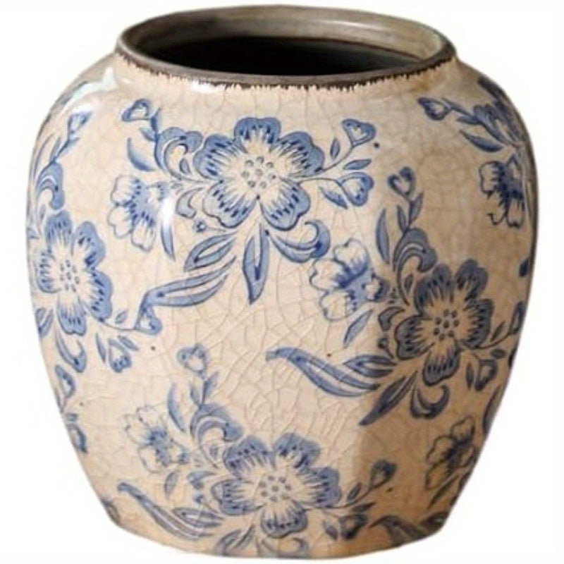 Rural Blue And White Porcelain Vase - SQSL