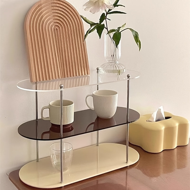Modern Acrylic 3-Tier Cup Stand - YVG9