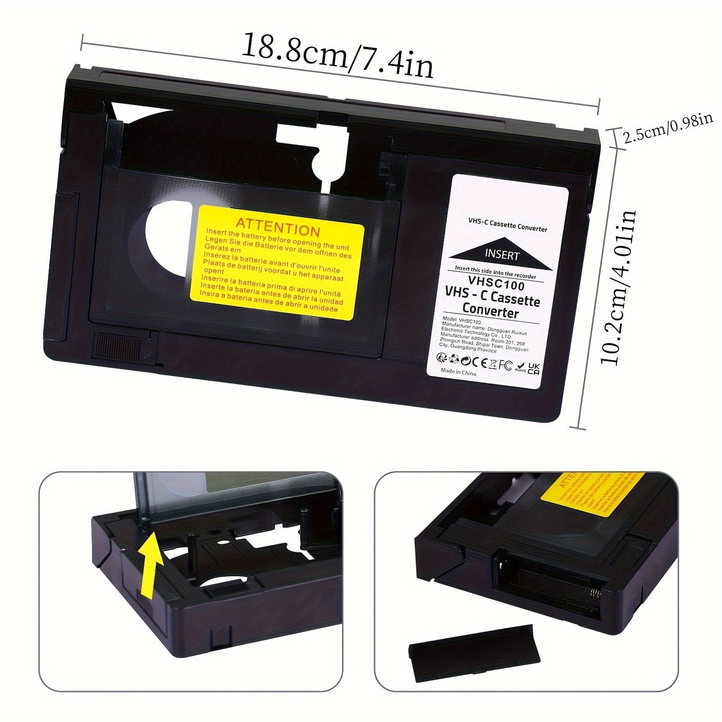 VHSC to VHS Adapter- HMT20VC