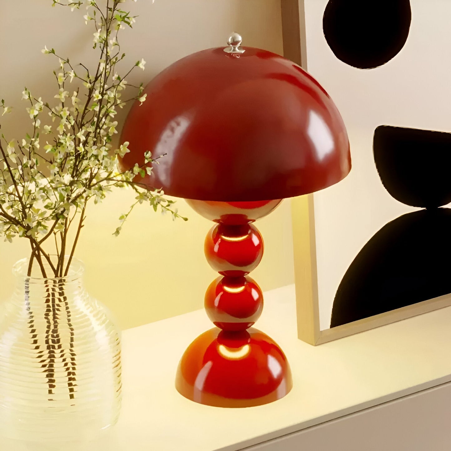 Wireless Bud Table Lamp With Stacked Sphere Base