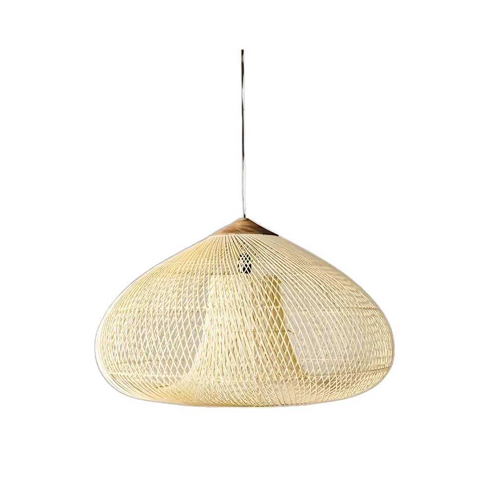 Handmade Rattan Pendant Lights With Woven Dome Shade