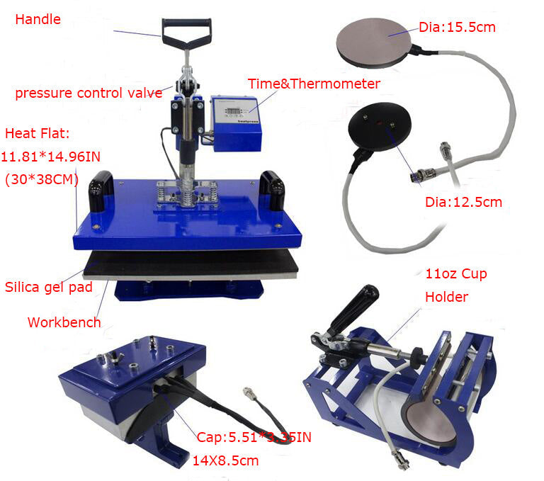 8in1 Multifunctional Heat Press Machine