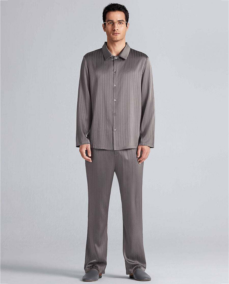 Aimer Men Mulberry Silk Pajama Trousers