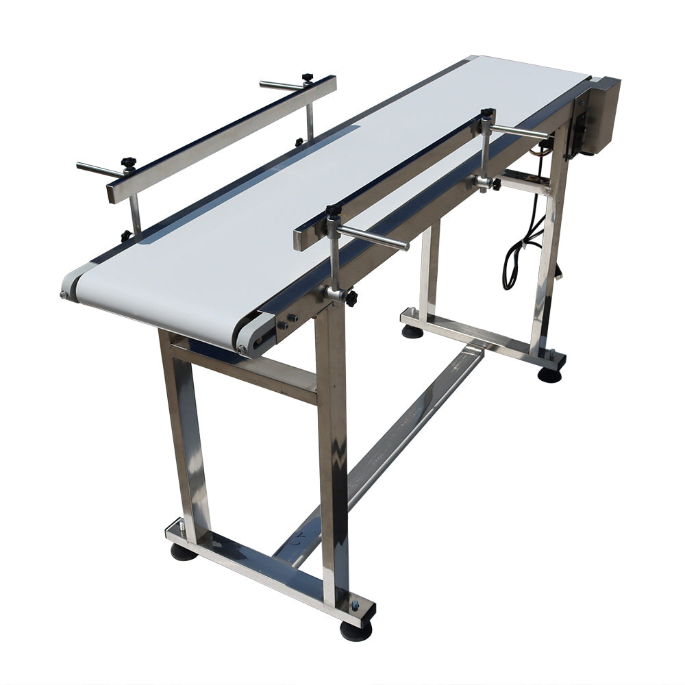 110V 1.5m PU Conveyor Double Guardrail 30cm