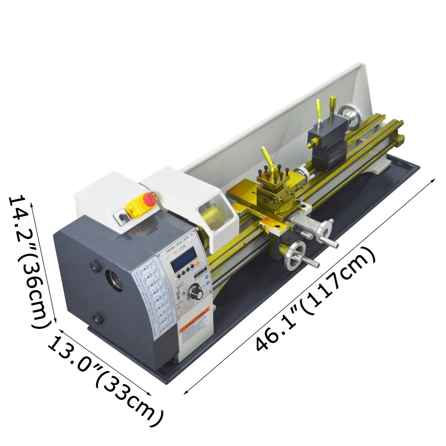 RC-210E Precision Metal Bench Lathe 1100W