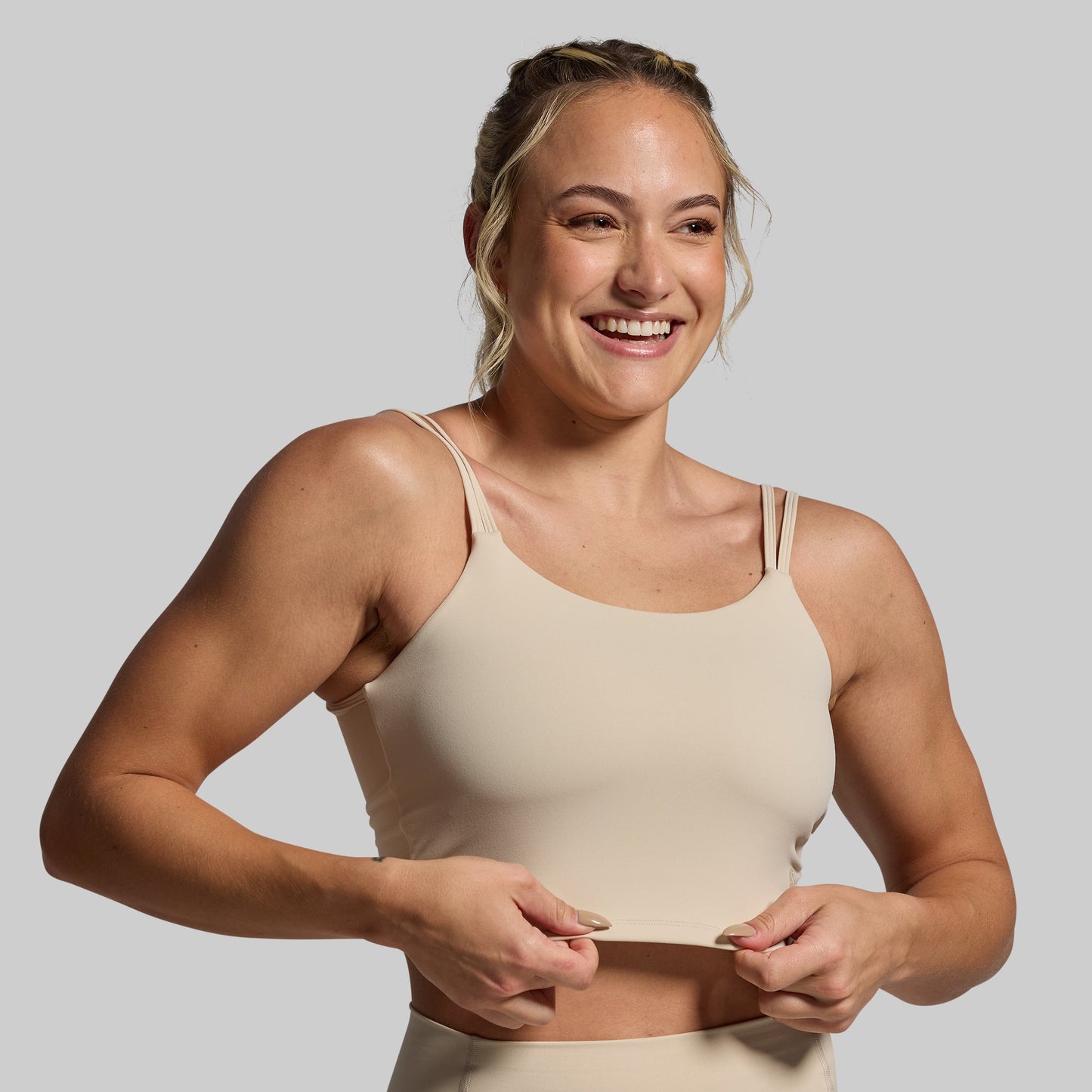 Don't Get It Twisted Sports Bra (Oatmeal)