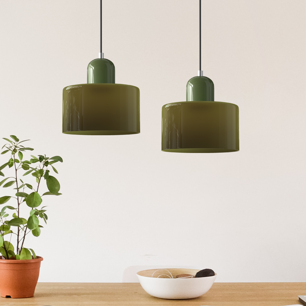 Bauhaus Glass E27 Pendant Light for Kitchen