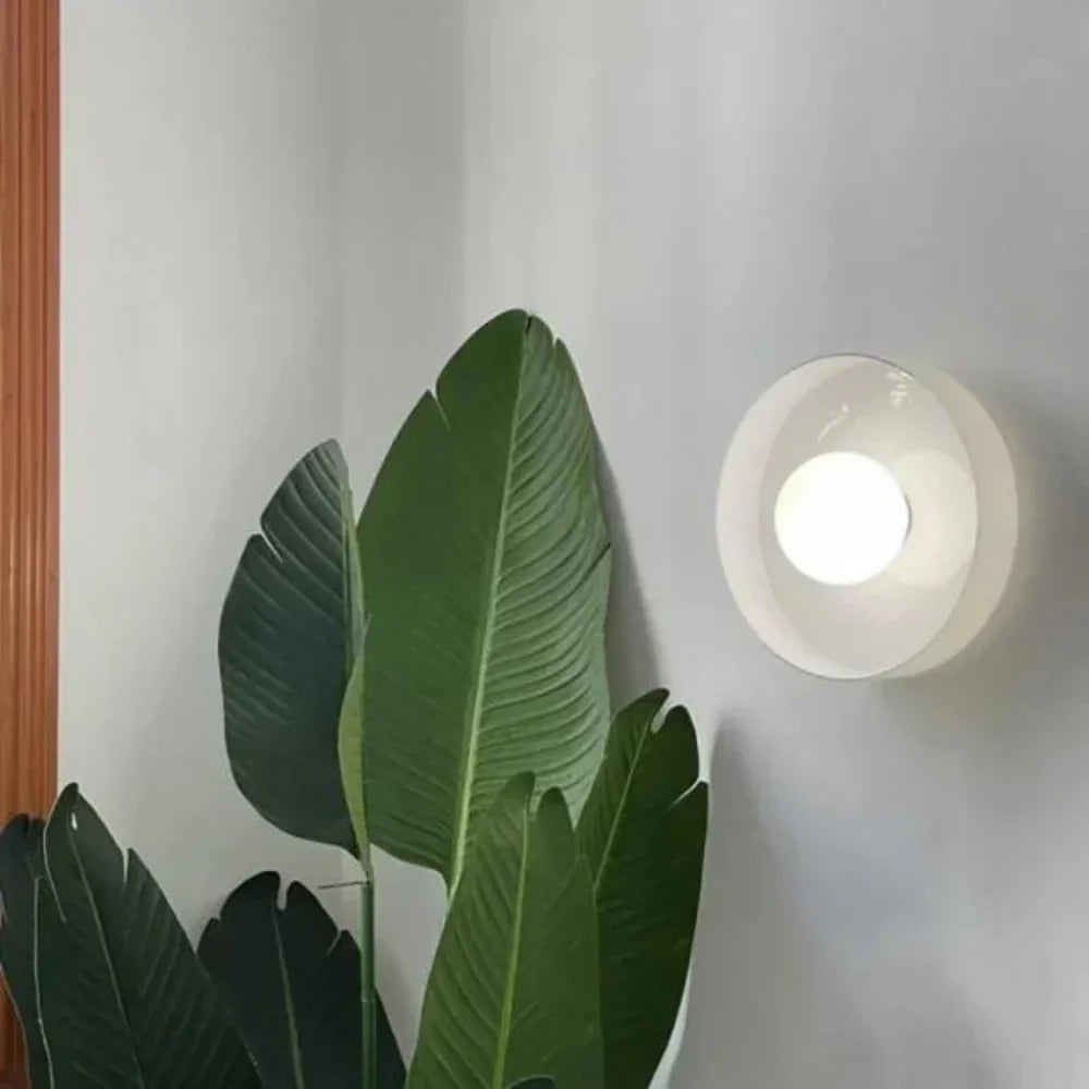 Scandinavian Glass Disc Ceiling Light With Flush Mount Design