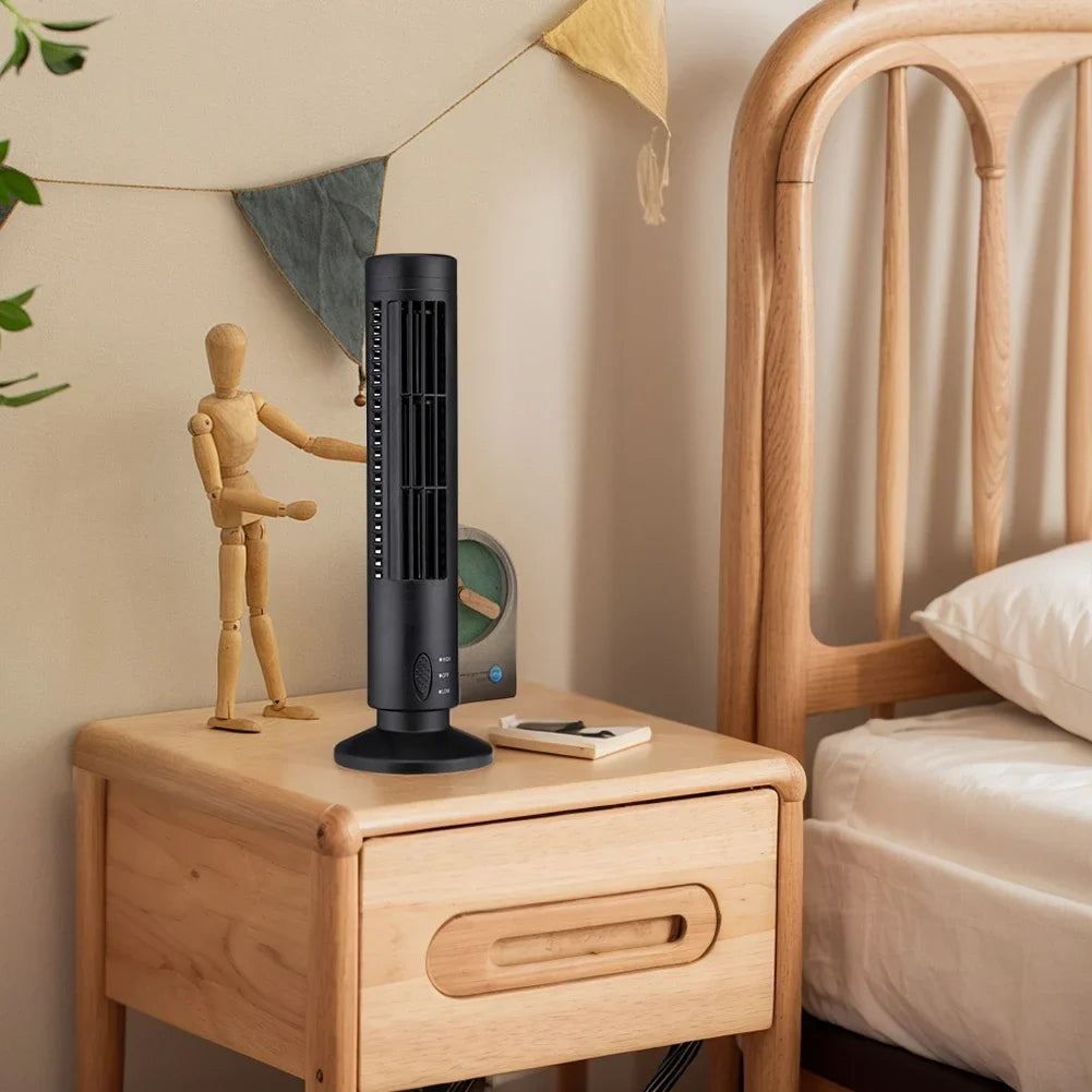 Electric Bladeless Mini Tower Cooling Dekstop Fan | USB Powered