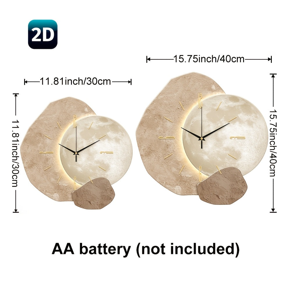 Moon Phase Minimalist Wall Clock-C1H2
