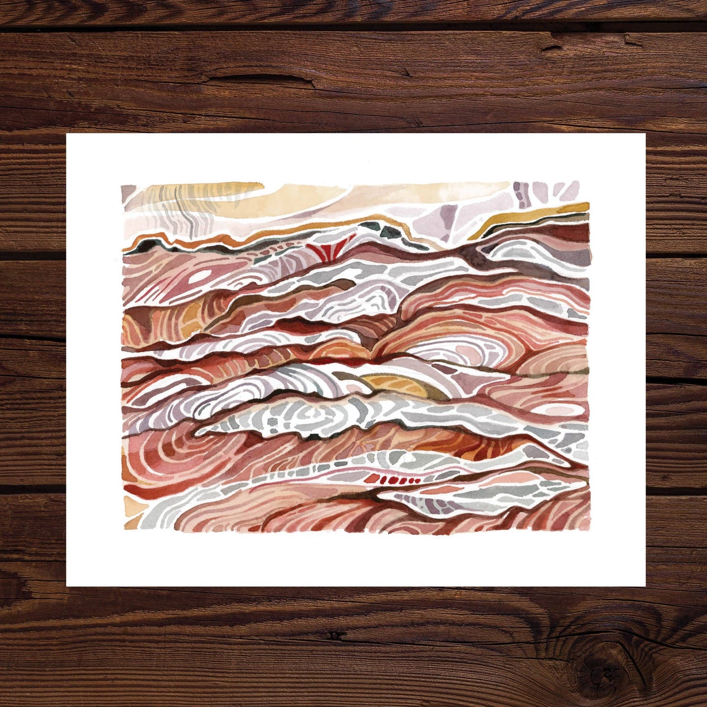 Rosalie Haizlett Illustration - Pink Sandstone Watercolor Art Print