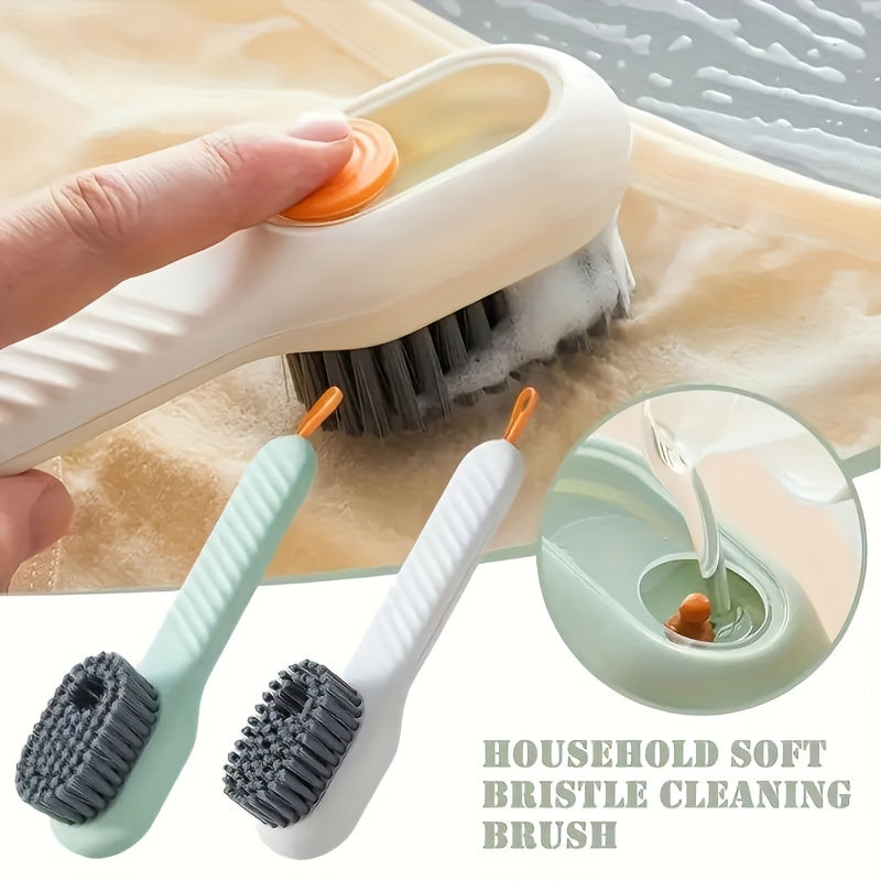 Multi-Functional Liquid Dispenser Shoe Brush with Soft Bristles - IUV9