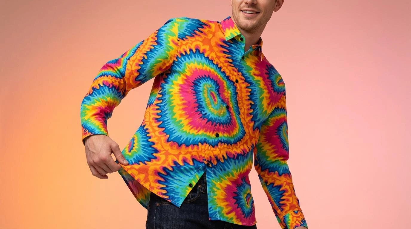 Psychedelic Rainbow Spiral Tie-Dye Shirt