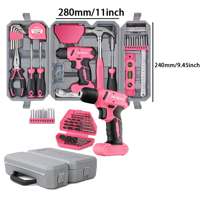HiSpec 58Piece Pink Drill Tool Set- HMT21DS