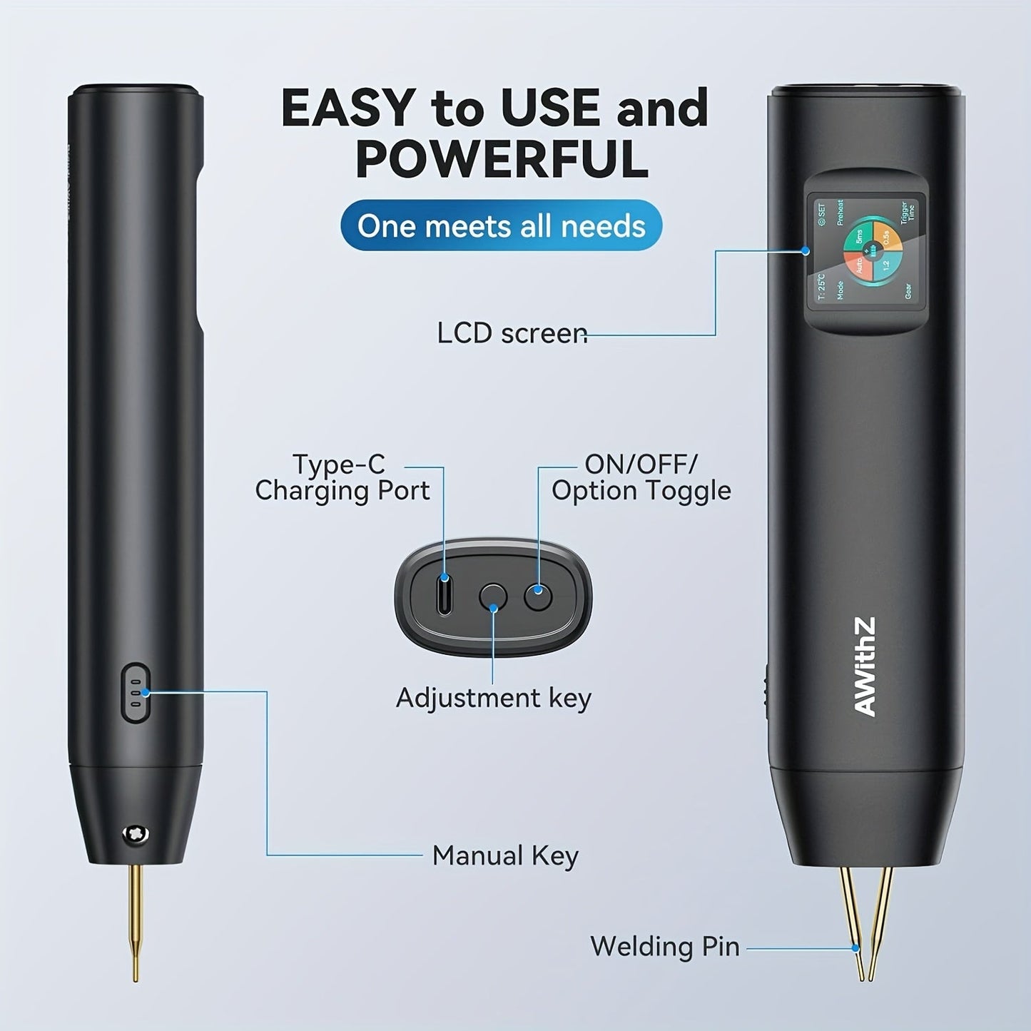 Handheld Spot Welder, 90-Level Adjustable TJR3P9X