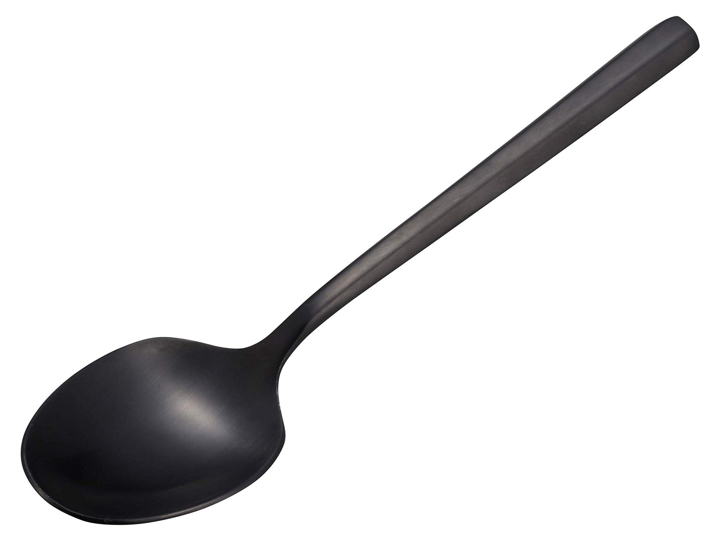 CAPTAIN STAG UW-2015/16 Hexagon Black Dessert Cutlery Portable Ultralight Spoon Fork Premium Stainless Titanium Plating Utensil Tableware UW-2005/06