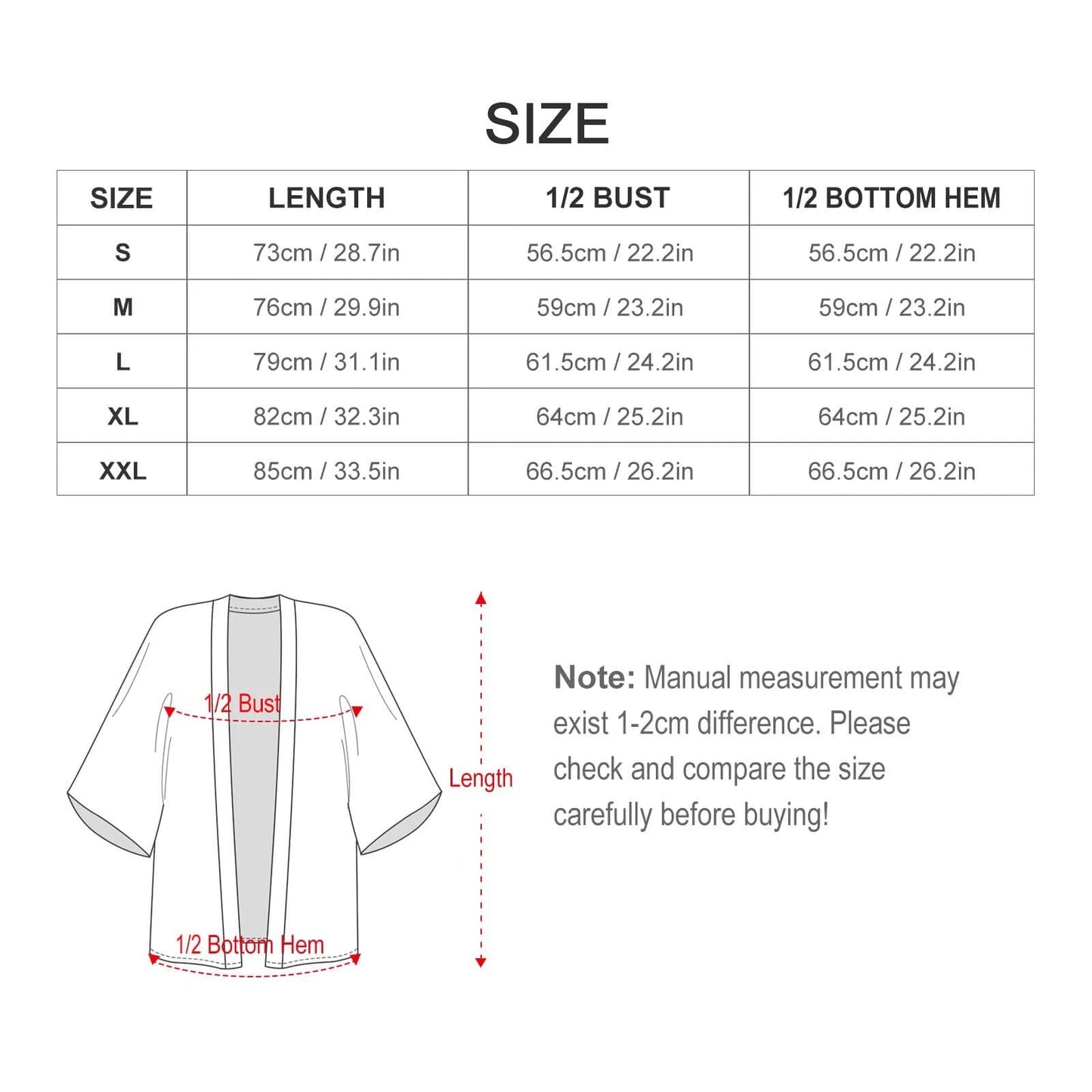 AOP Drop Shoulder Kimono Cardigan for Cosplay and Street Maximalists — Open Front Lightweight Sublimation Print, Japanese-Inspired Bold Layer