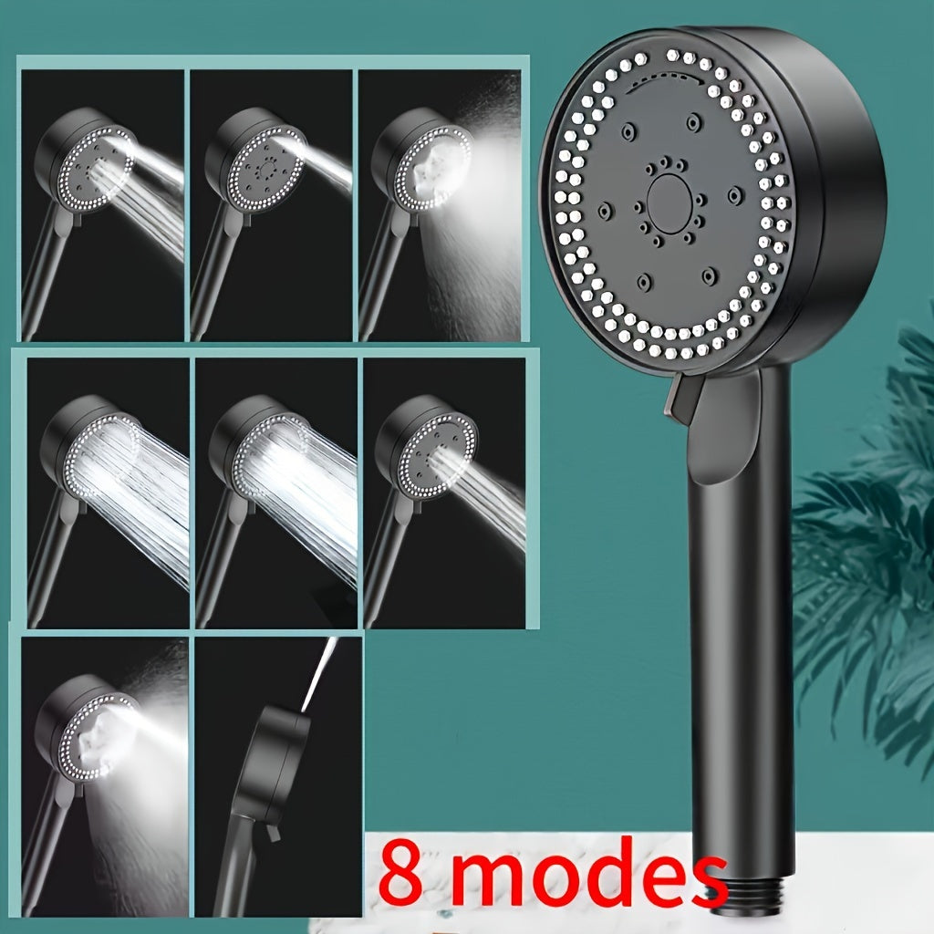 High Pressure 8-Mode Handheld Shower Head, Round Wall Mount TJR2P9L