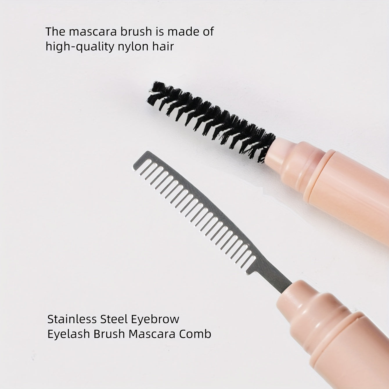 2-in-1 Dual-Ended Eyelash And Eyebrow Brush With Caps - SIJ3