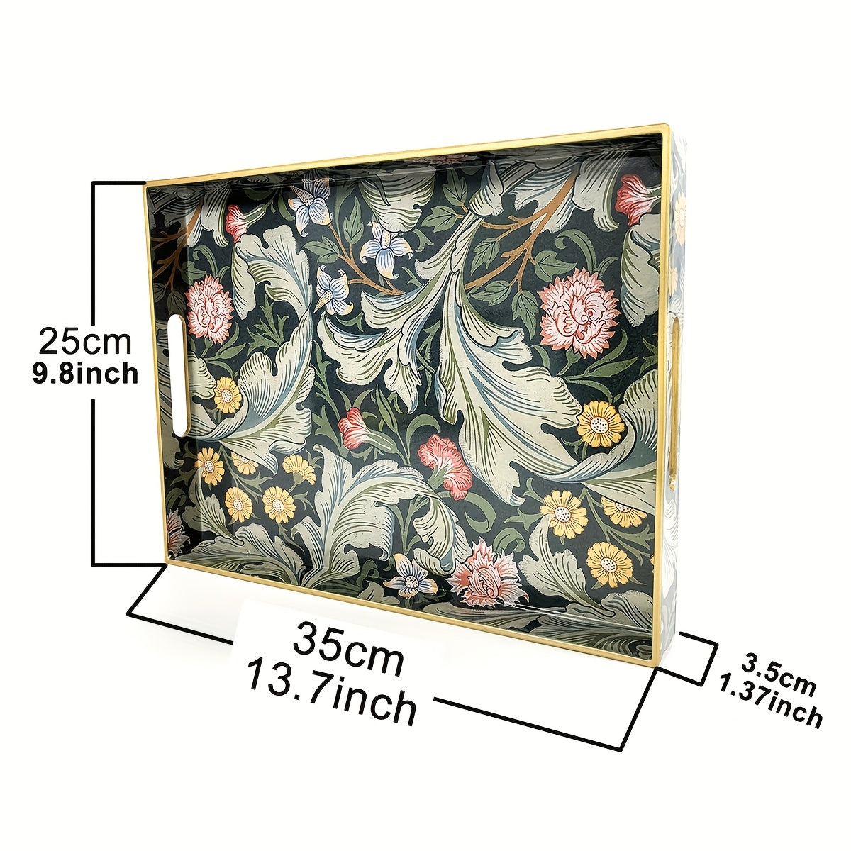 Decorative Serving Tray with Handles - SI2K