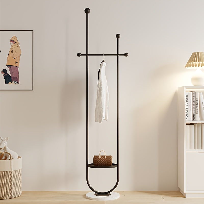 Elegant Metal Coat Rack with Shelf-P14I