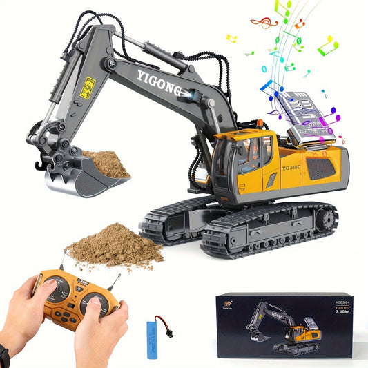 Youngsters' 11-Channel Yellow Remote Control Excavator Toy TJR9R5E
