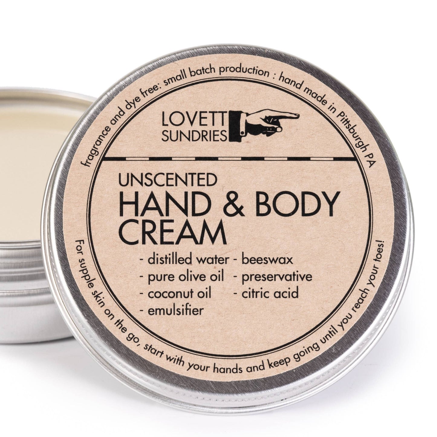 Lovett Sundries - Hand and Body Cream - Travel Size: Peppermint Rosemary