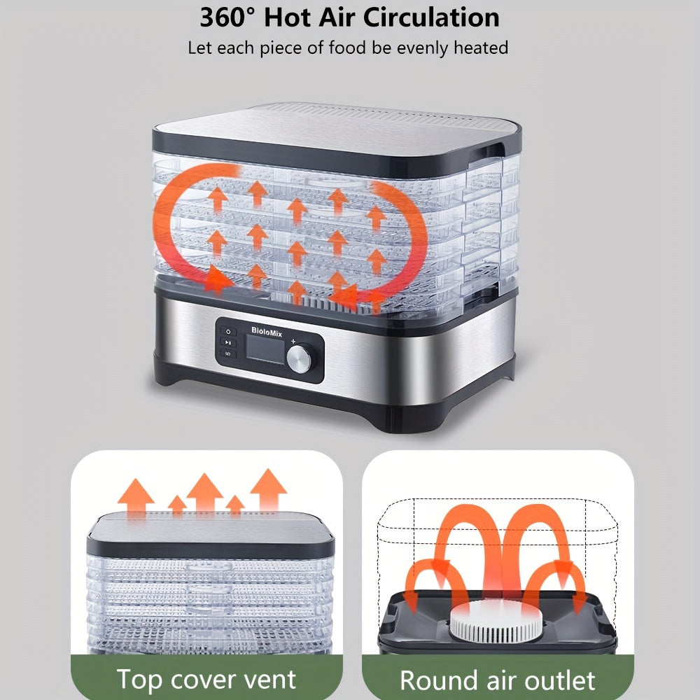 BioloMix 5Tray Food Dehydrator with LED Display-C32Z