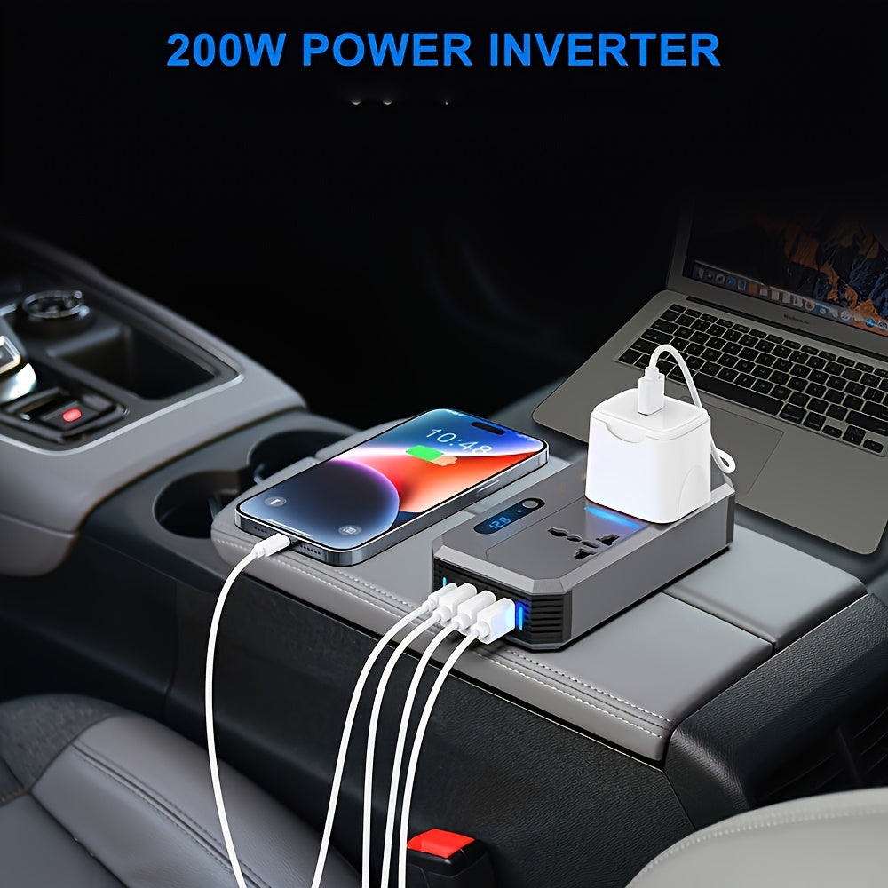200W Car Power Inverter with PD Charging-XYZD