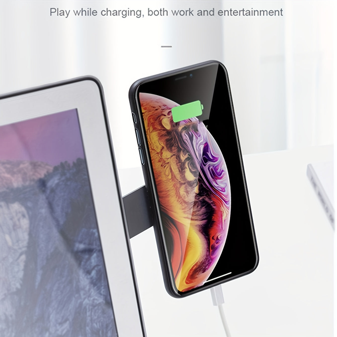 Dual Monitor Mount Phone Stand- HMT17PS