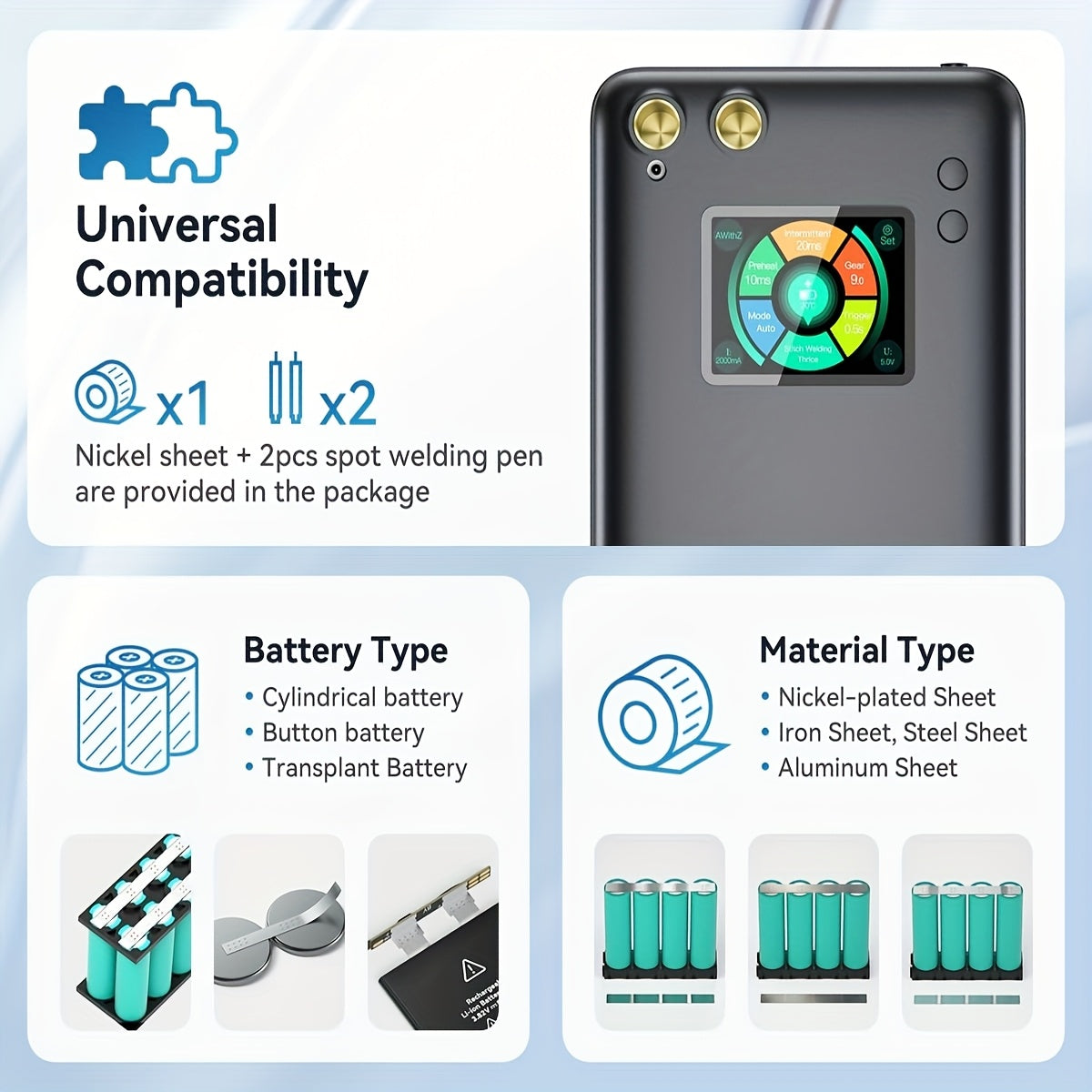 Portable Handheld Spot Welding Machine, USB Charging TJR5R9P