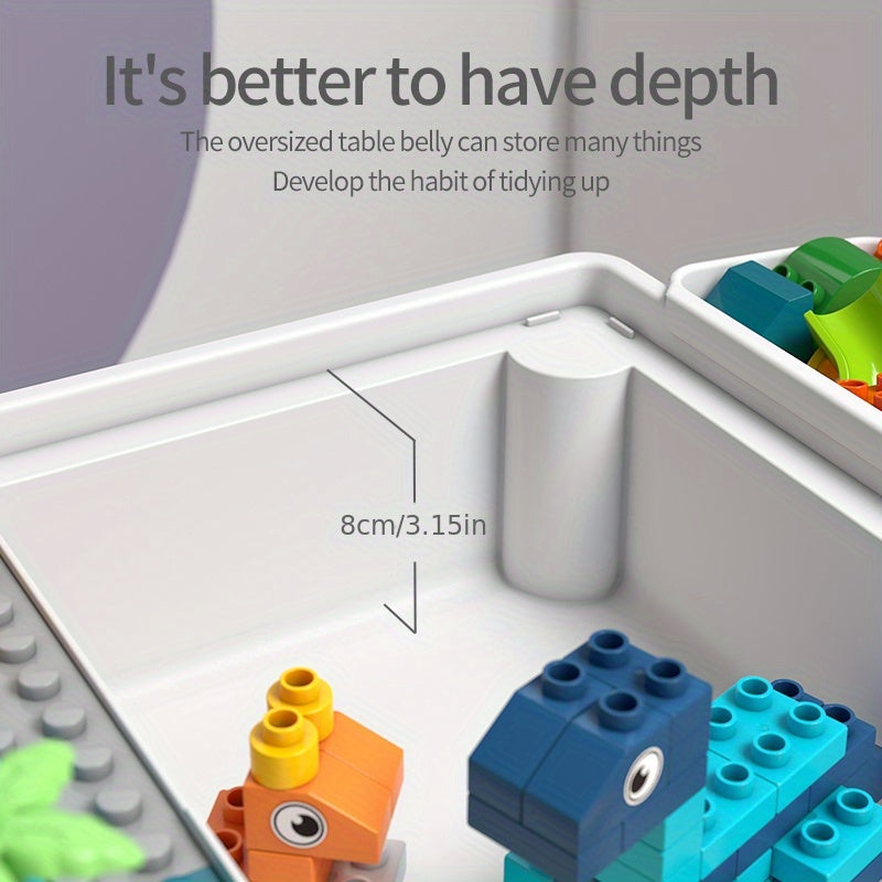 QW-05 Building Block Table, DIY Toy Learning Desk TJR9P6X