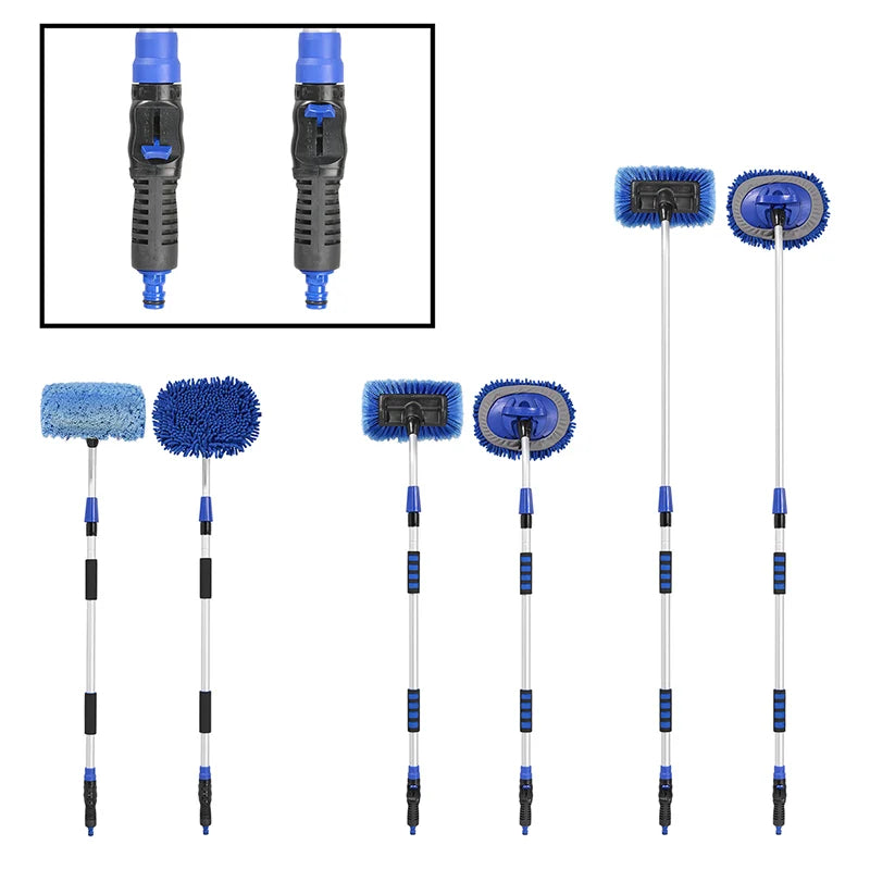 ProPlus Wasborstel telescopische steel 1,90 m met chenille microvezel en 3D wasborstelkop