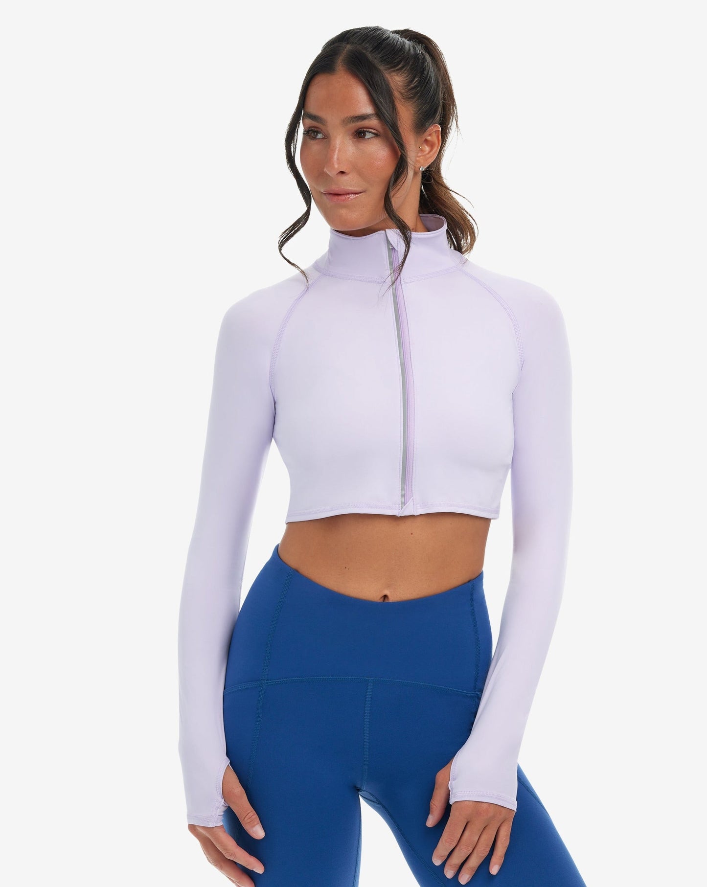 WOMEN'S FULL ZIP CROP TOP (4010)