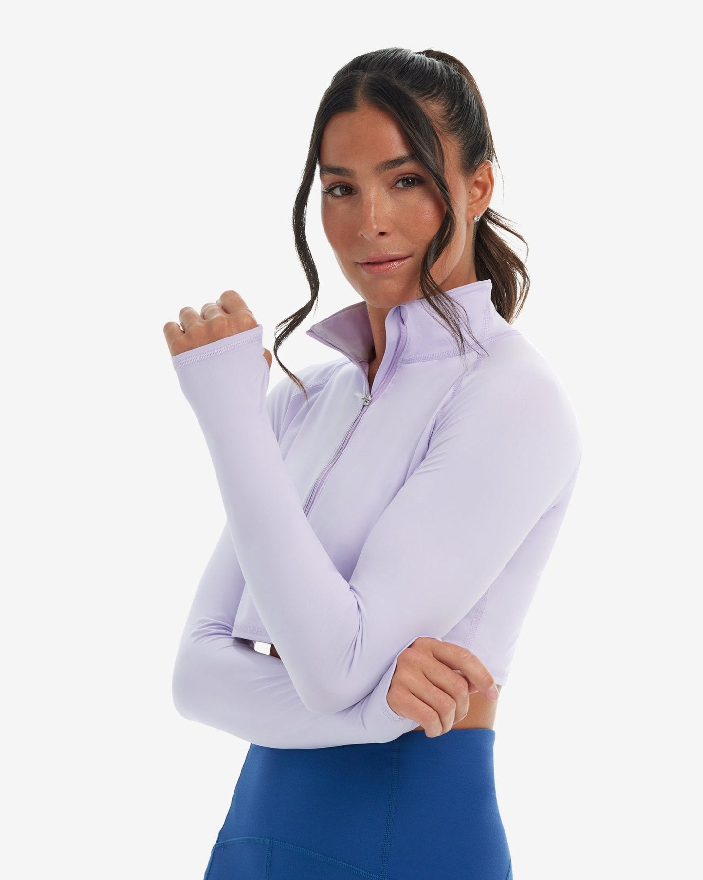 WOMEN'S FULL ZIP CROP TOP (4010)