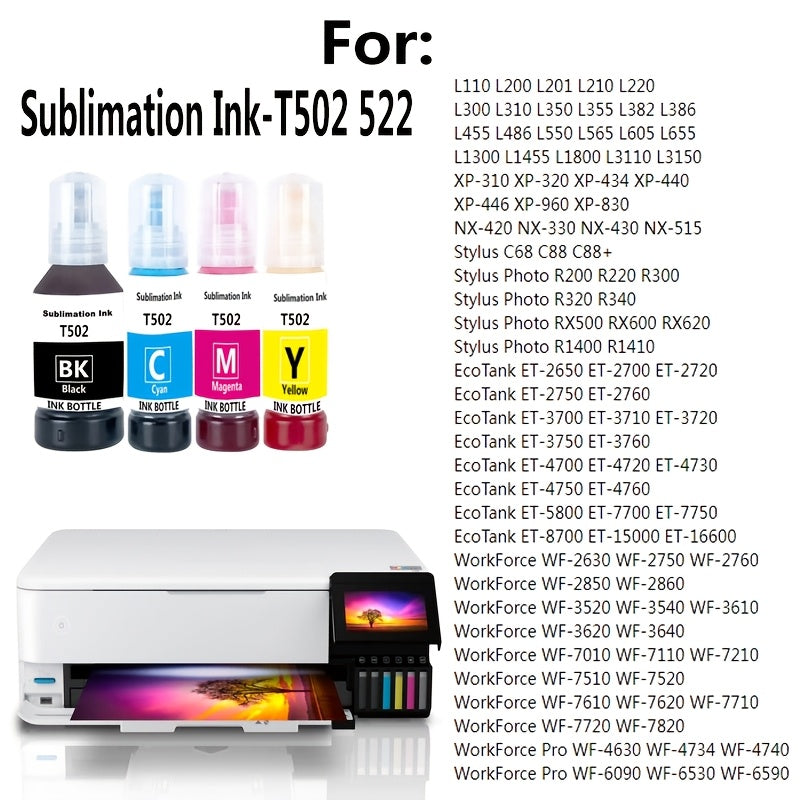 EcoTank Epson Sublimation Ink Set Black  Color Recycled-WL4S