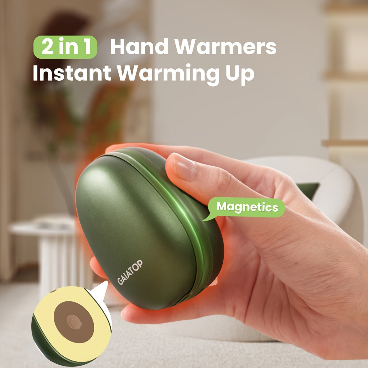 SUMUCAEN Rechargeable Hand Warmers, Portable 3000mAh TJR9S3H