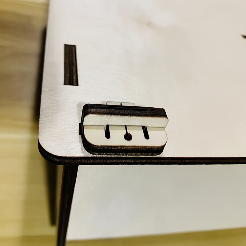 Beige Wooden Craft Organizer Box - SCI0