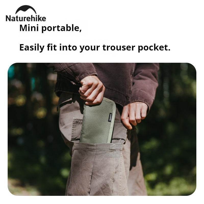 Naturehike Ultralight Folding Stool Portable Mini Chair 7075 Aluminum Alloy Fishing Outdoor Camping Chair 3CM Thick Cushion Seat Load 180kg