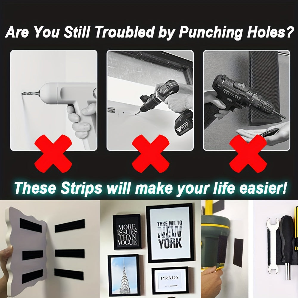 Hook & Loop Tape Strips with Adhesive Back - TJR7X9B